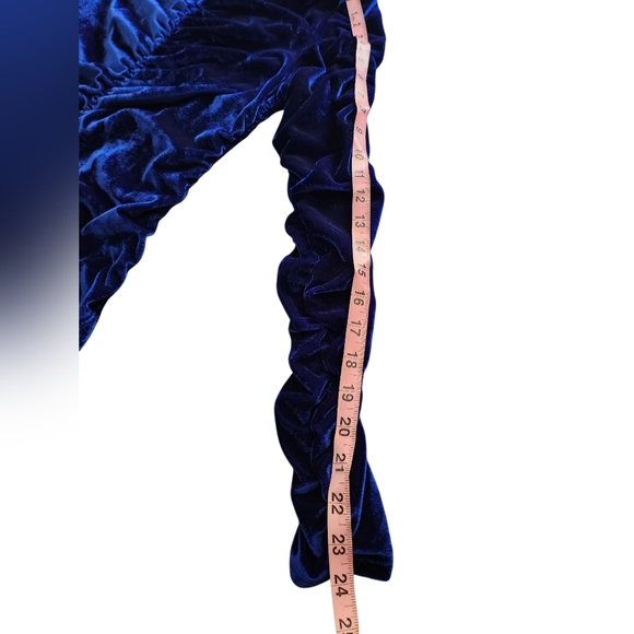 CBR Blue Velvet Long Sleeve Bodycon Dress XL - Picture 9 of 10
